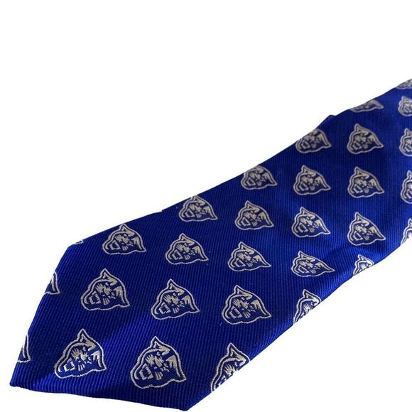Vesi Neckwear University of Kentucky Blue White wild cat 3" Men's SIlk Neck  Tie - Picture 7 of 7